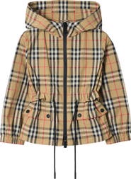 Burberry Check Nylon Hooded Jacket