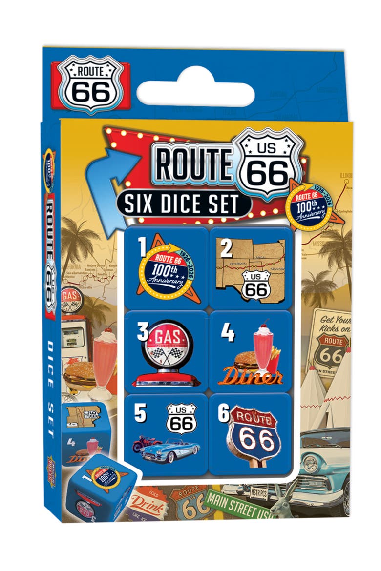 Route 66 Dice Set, Main, color, Multicolor