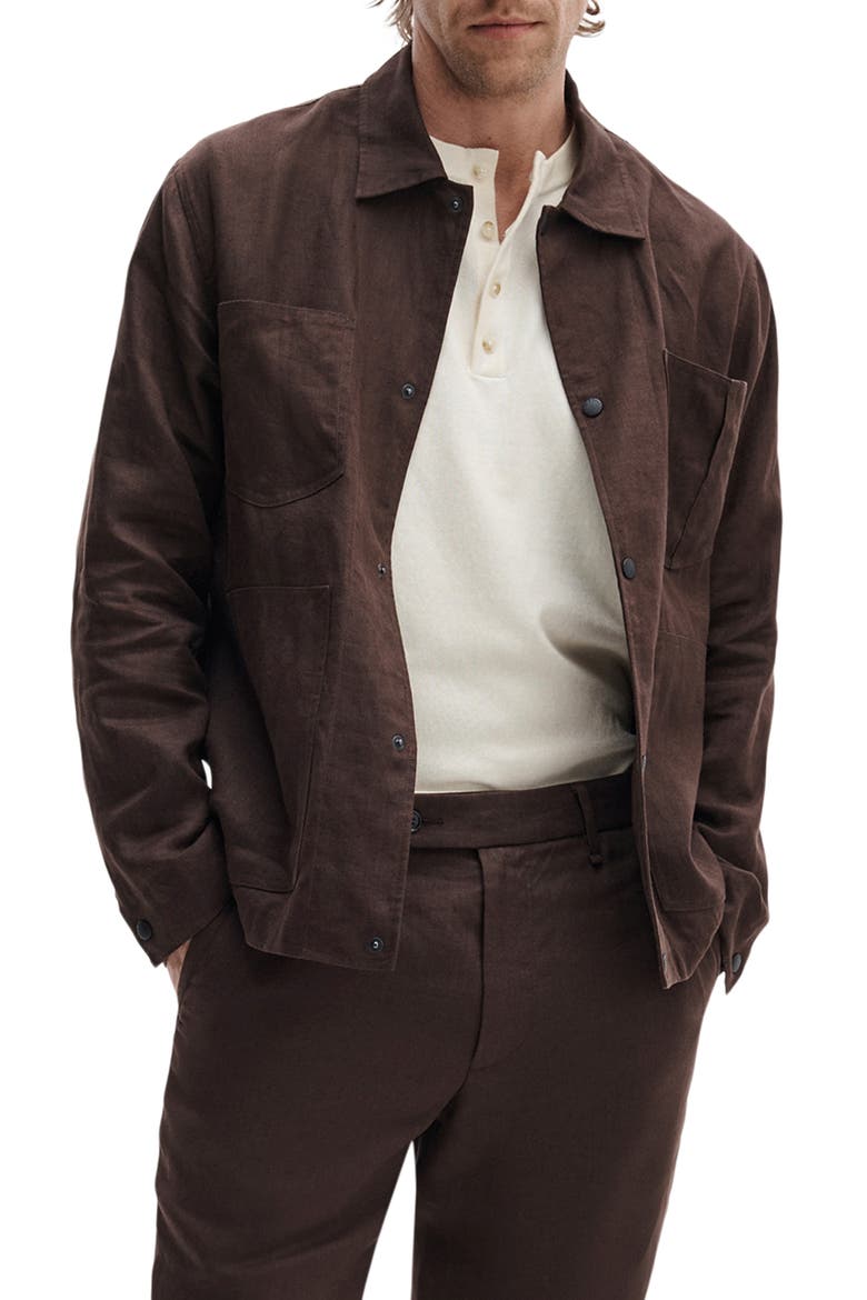 Evan Linen Trousers, Main, color, RBROWN