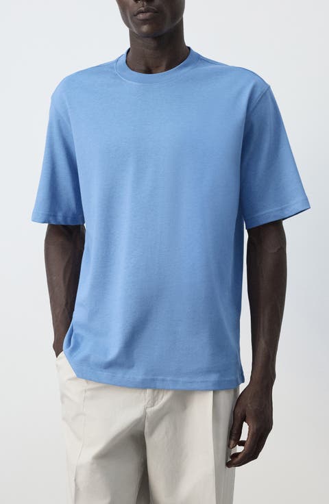 Relaxed Fit Solid Cotton T-Shirt