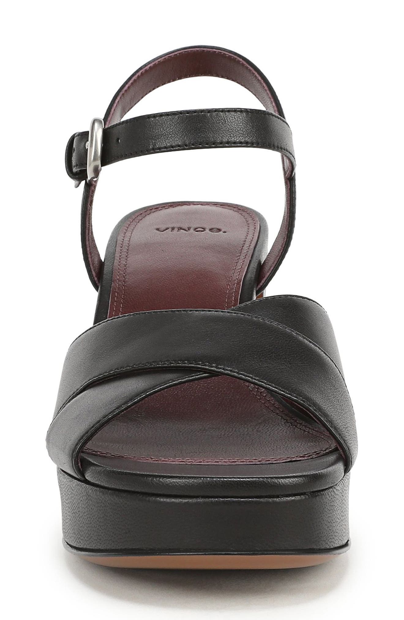 Vince Ericka Ankle Strap Platform Sandal, Alternate, color, Black