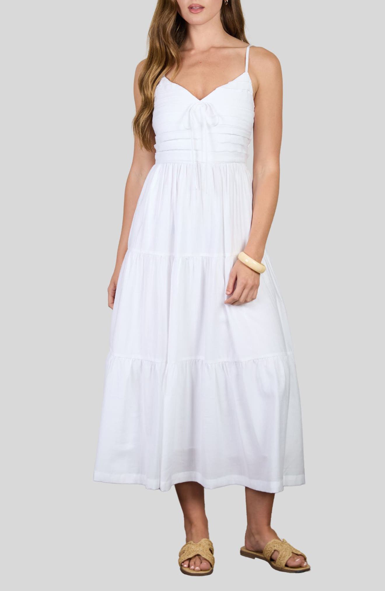 AUGUST SKY Tiered Maxi Sundress