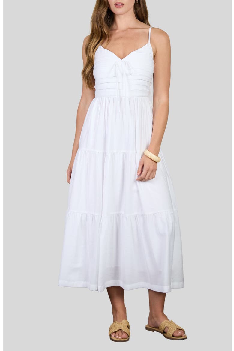 Tiered Maxi Sundress, Main, color, WHITE