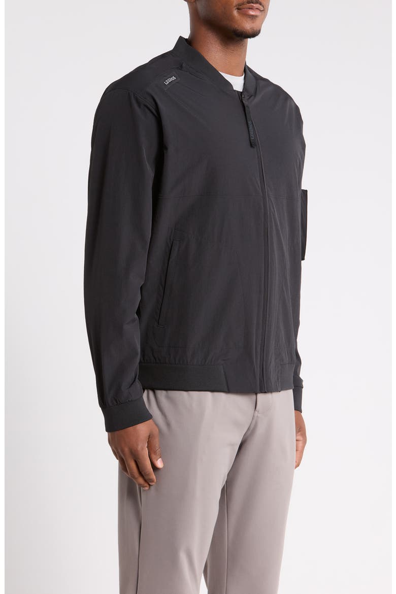 Carson Performance Bomber Jacket, Alternate, color, BLACK
