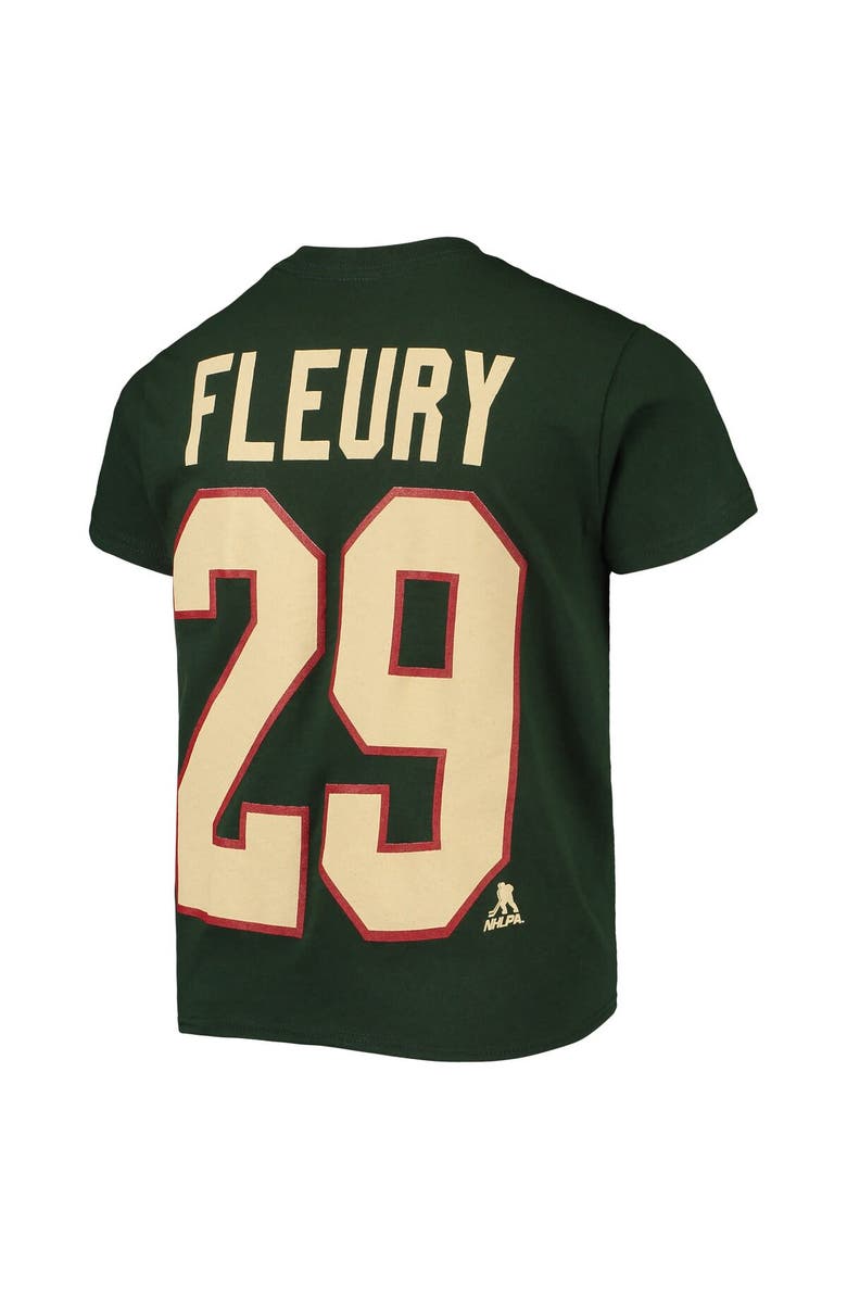 Outerstuff Youth Marc-Andre Fleury Green Minnesota Wild Player Name & Number T-Shirt, Alternate, color, 