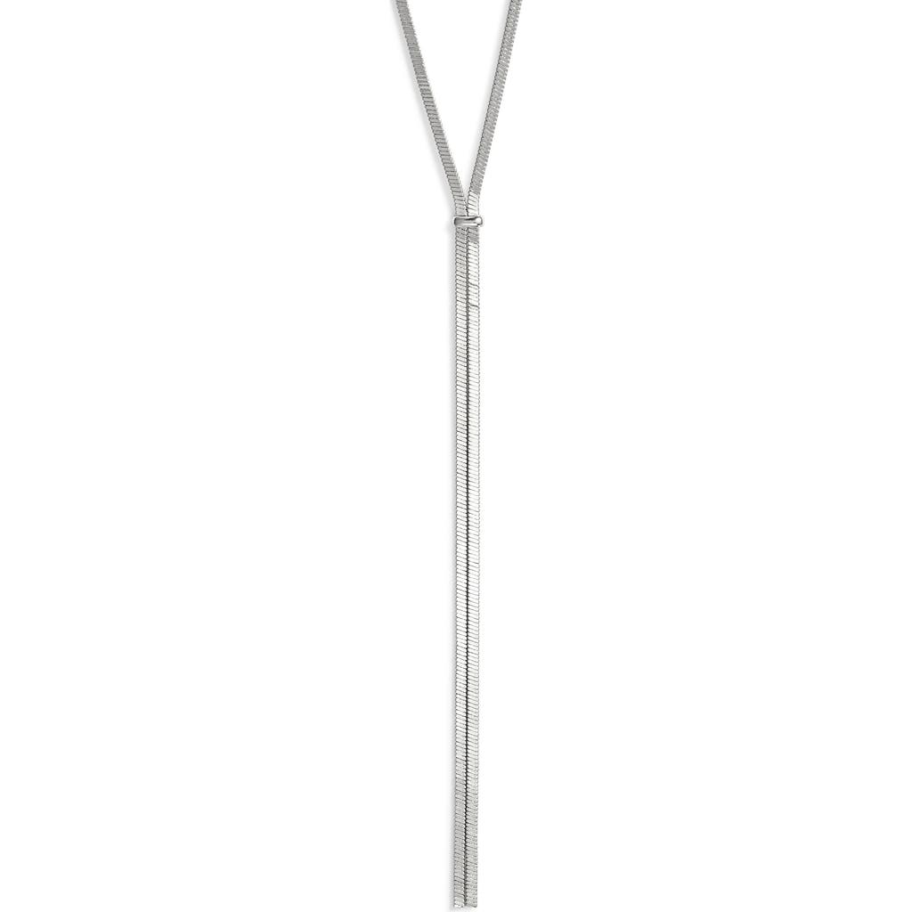 Nordstrom Flat Chain Y Necklace In Silver