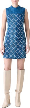 Akris punto Diamond Jacquard Cotton Sheath Dress