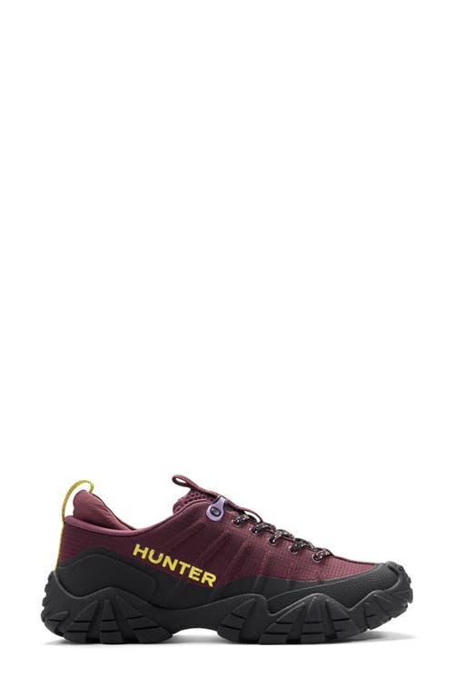 Hunter Sara Waterproof Sneaker In Burgundy