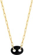 EFFY 18k Gold Plated Sterling Silver Diamond Pendant Necklace