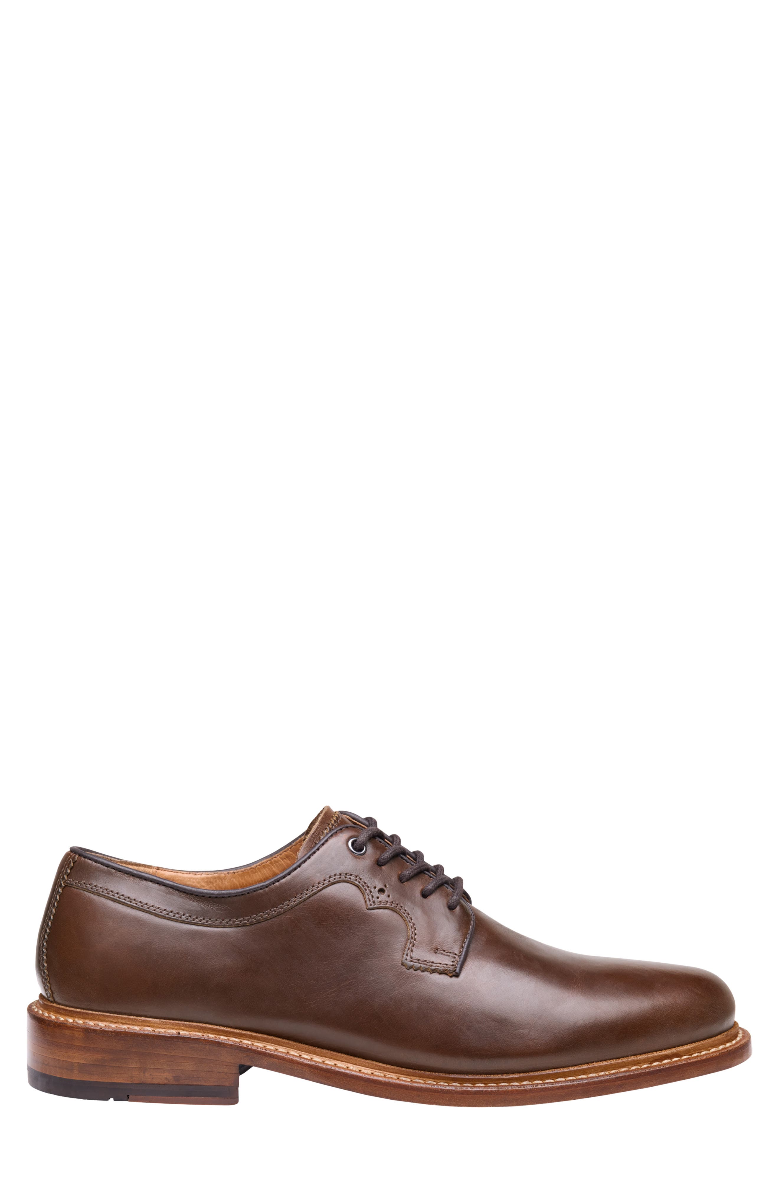 Dearborn Plain Toe Leather Derby, Alternate, color, TAN AMERICAN FULL GRAIN