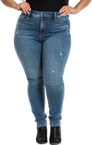 SLINK Jeans Distressed High Waist Jeggings