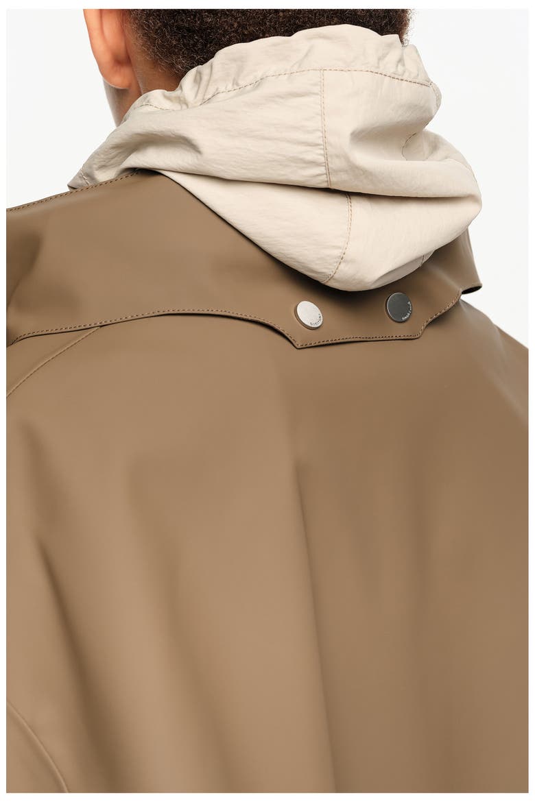 Rubber-Coated Flared Trench, Alternate, color, DARK CAMEL