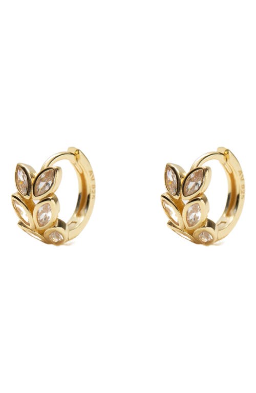 Argento Vivo Double Cubic Zirconia Huggie Hoop Earrings In Gold