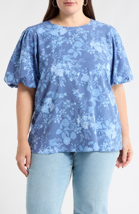 Borage Puff Sleeve Top (Plus)