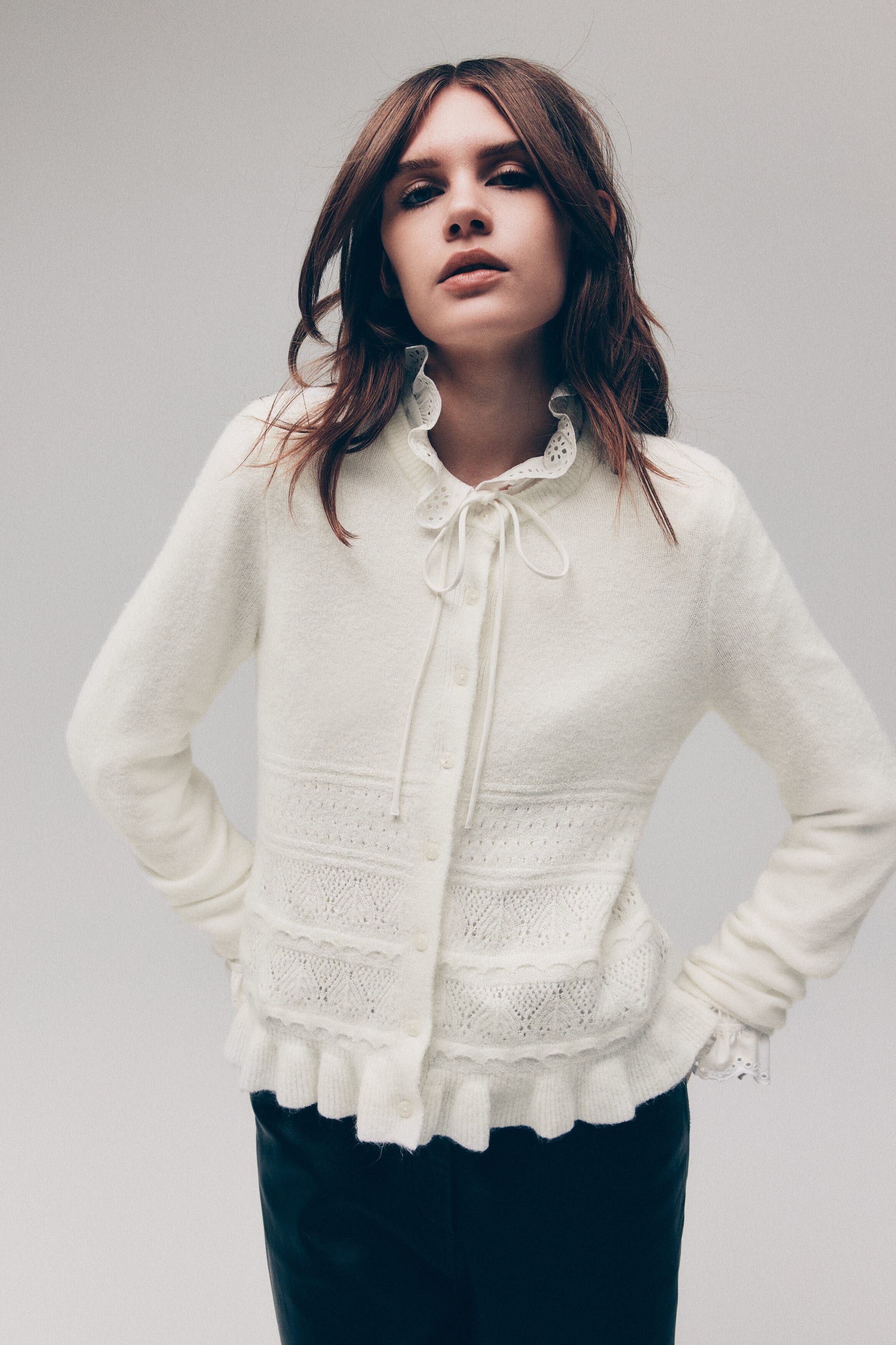 Pointelle-knit Cardigan - image 4