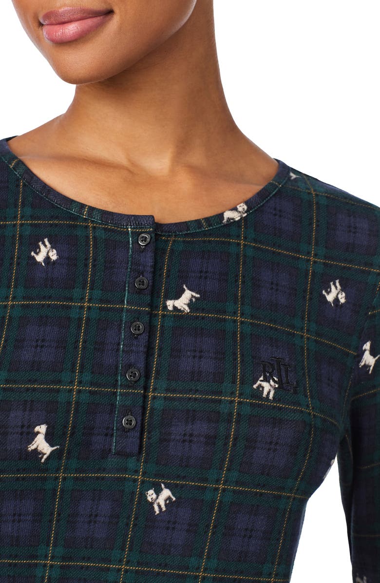 Lauren Ralph Lauren Print Henley Pajamas, Alternate, color,
