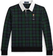 Polo Ralph Lauren Kids' Polo Bear Plaid Rugby Sweatshirt