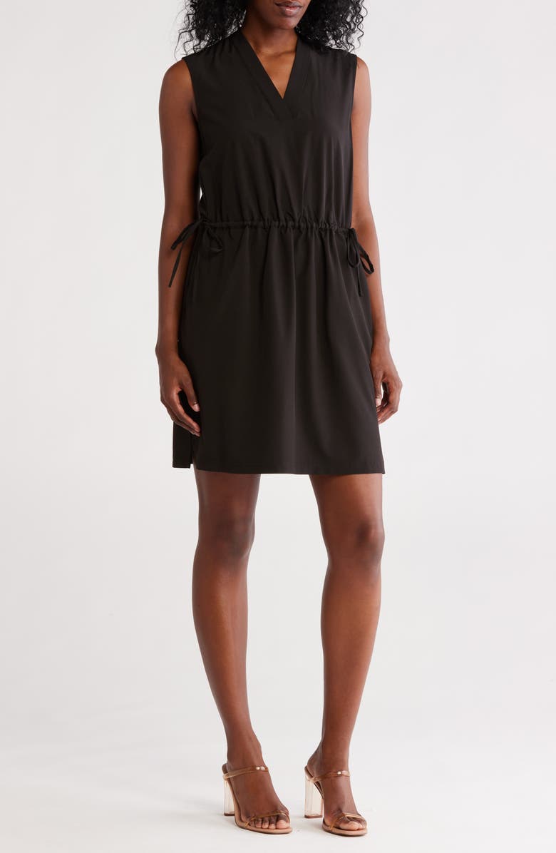 Calvin Klein Sleeveless Drawstring Waist Sheath Dress, Alternate, color, 