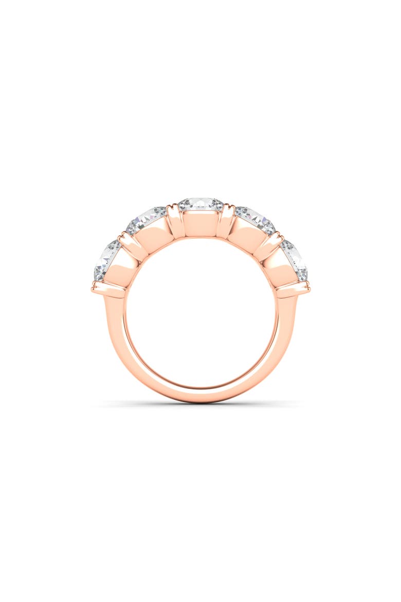 5-Stone Lab Created Diamond Anniversary Ring, Alternate, color, ROSE GOLD