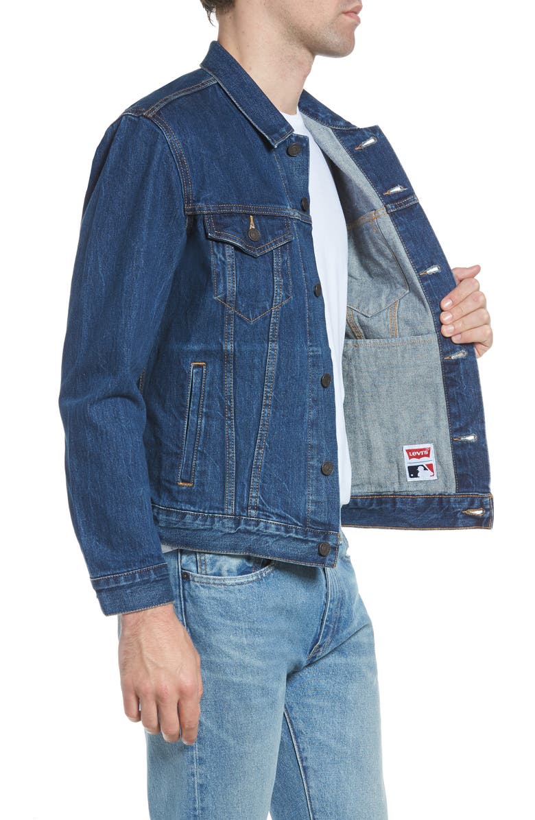 Levi's<sup>®</sup> MLB Yankees Denim Trucker Jacket, Alternate, color, 