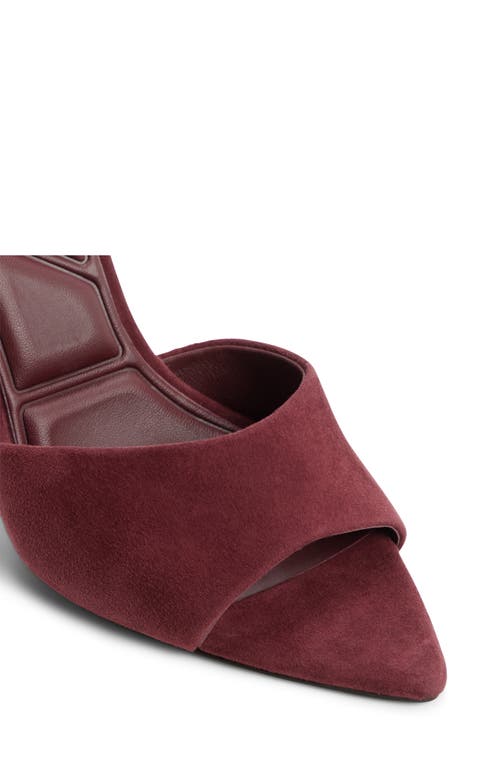 Aldo Seashella Pointed Toe Slide Sandal In Burgundy
