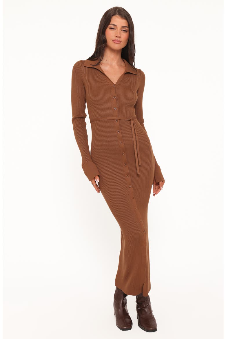 Kadi Maxi Sweater Dress, Alternate, color, BROWN