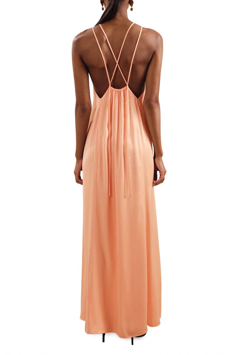 Tallie Strappy Maxi Dress, Alternate, color, PEACH