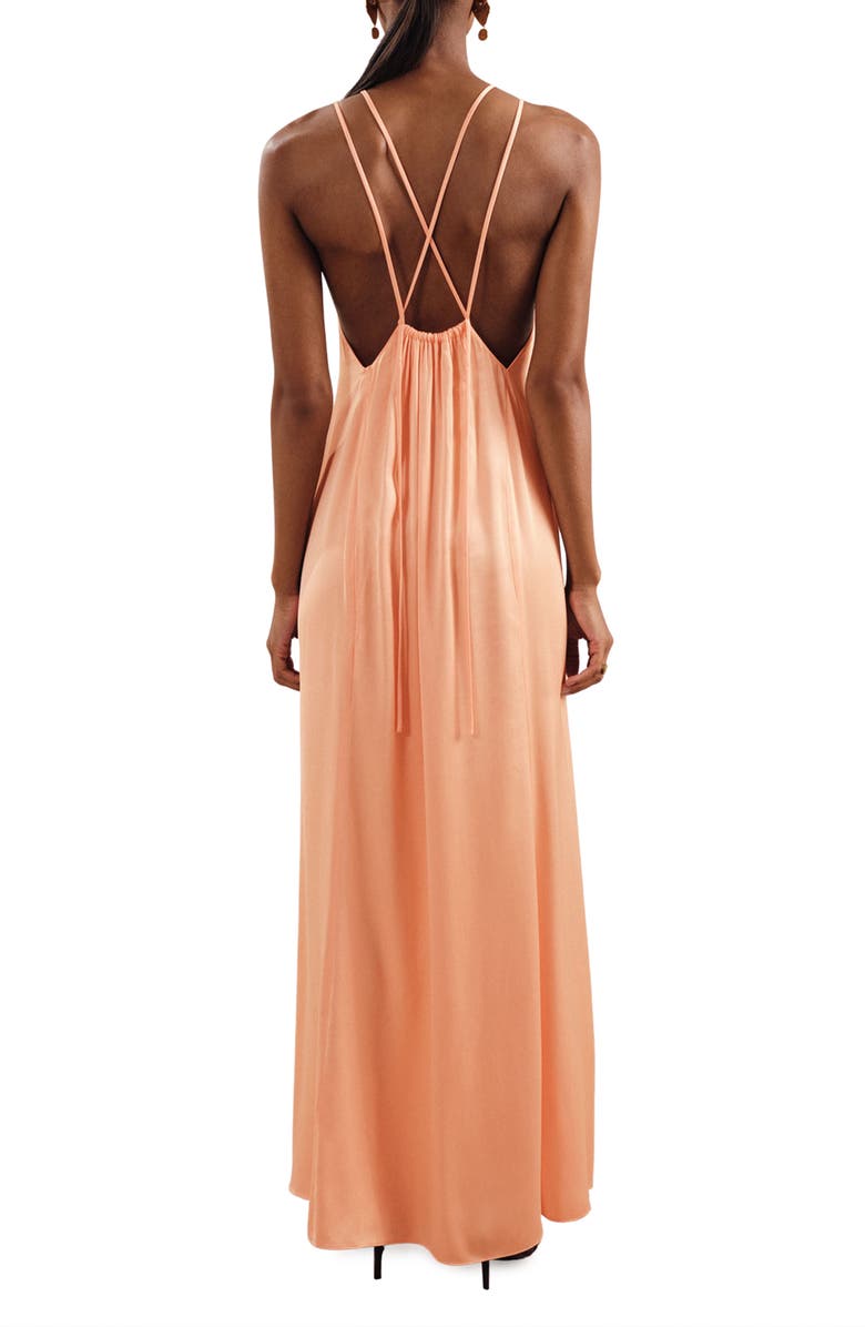 Reiss Tallie Strappy Maxi Dress, Alternate, color, Peach