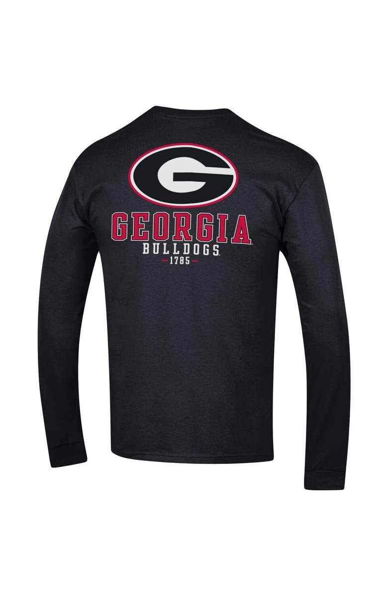 Champion Men's Champion Black Georgia Bulldogs Team Stack Long Sleeve T-Shirt, Alternate, color, 