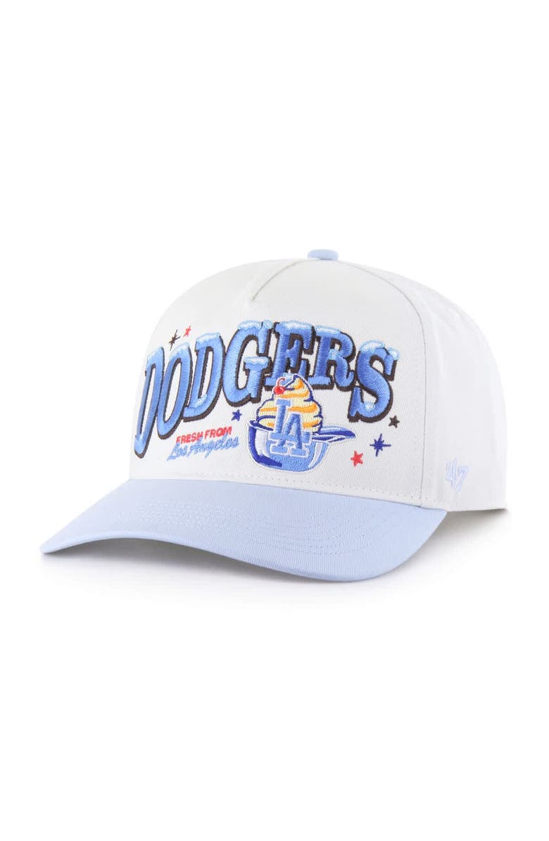 '47 Men's '47 Stone/Light Blue Los Angeles Dodgers Parlor Hitch Adjustable Hat, Main, color,