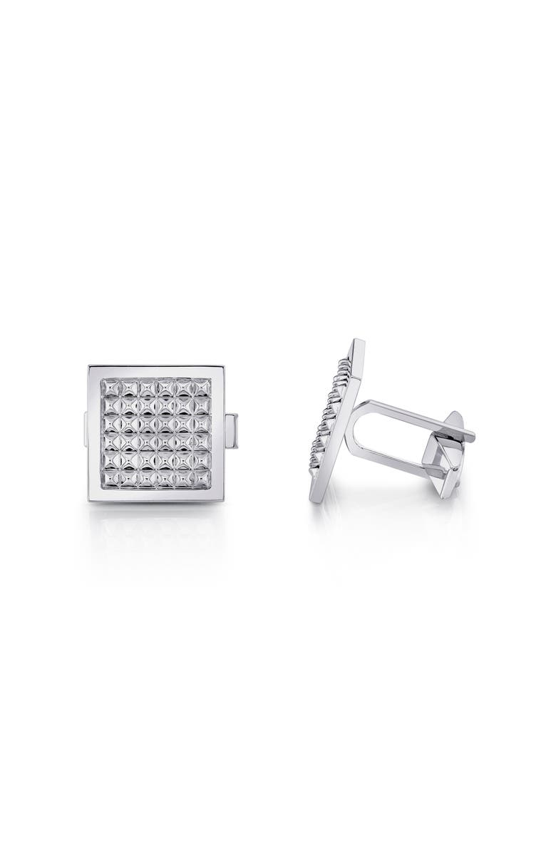 Michael M Men's Tetra Cufflinks, Alternate, color, Silver