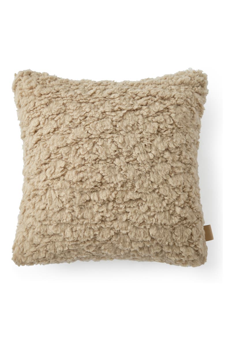 Shira Fleece Accent Pillow, Main, color, MUSTARD SEED