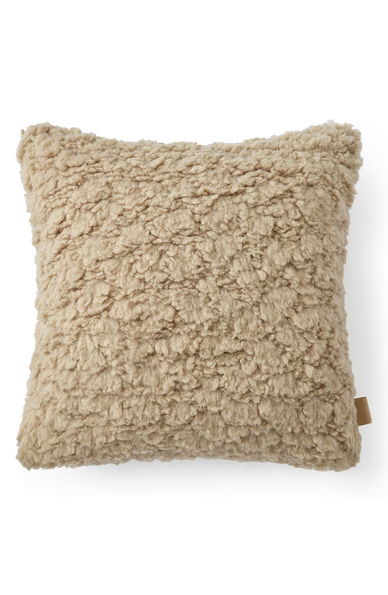 UGG<sup>®</sup> Shira Fleece Accent Pillow, Main, color, Mustard Seed