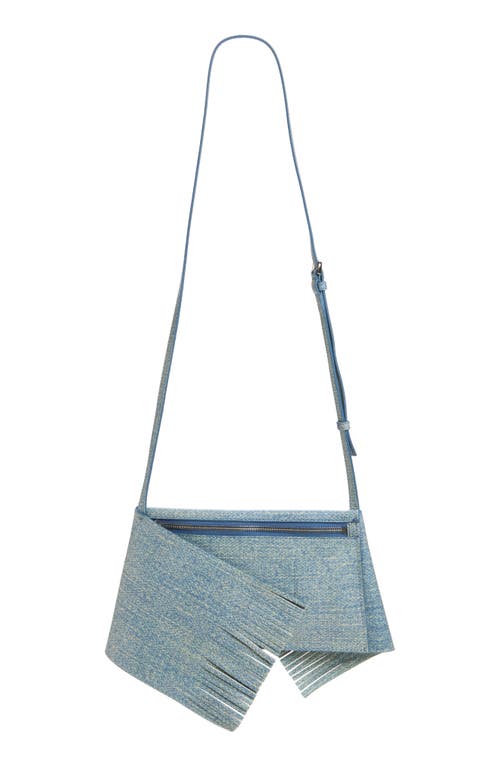 Jw Anderson Mini Scarf Leather Shoulder Bag In Blue