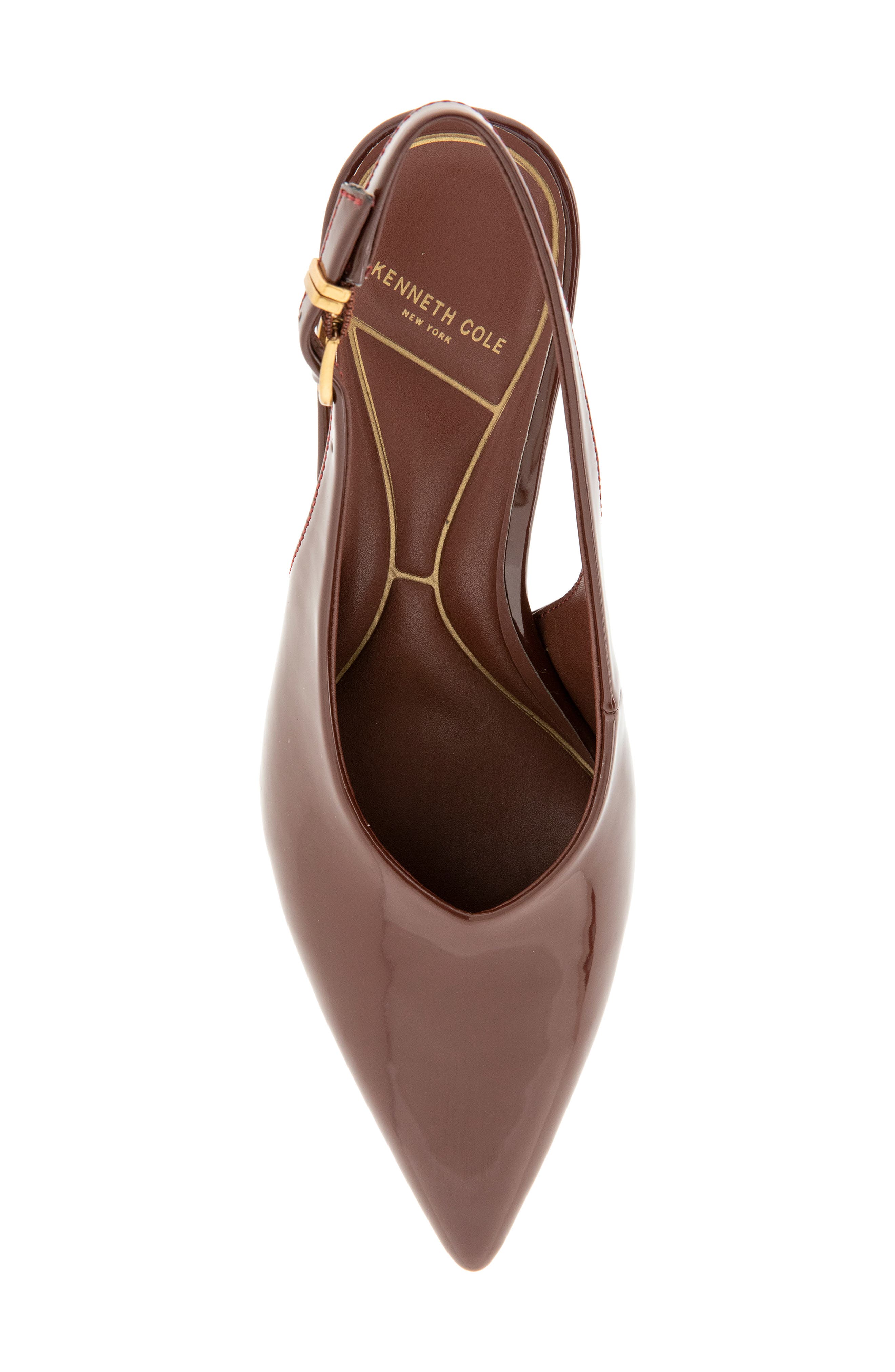 Ulysses Pointed Toe Slingback Pump, Alternate, color, HOT COCO PATENT