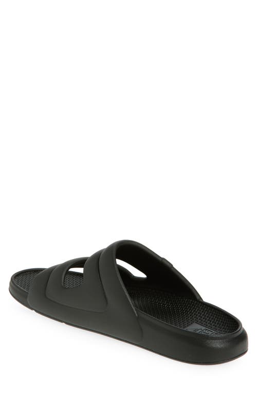 Reef Oasis Double Strap Slide Sandal In Black