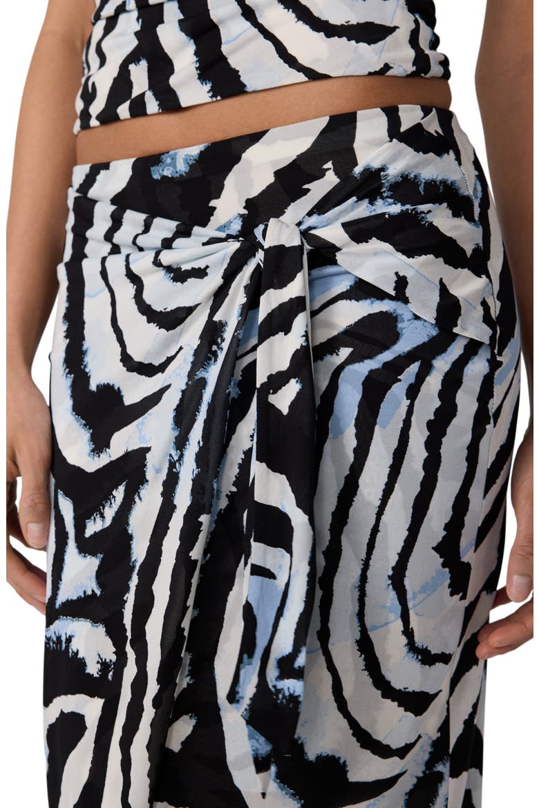 Bianca Abstract Zebra Print Wrap Front Skirt, Alternate, color, ZEBRA ID BIG MIST