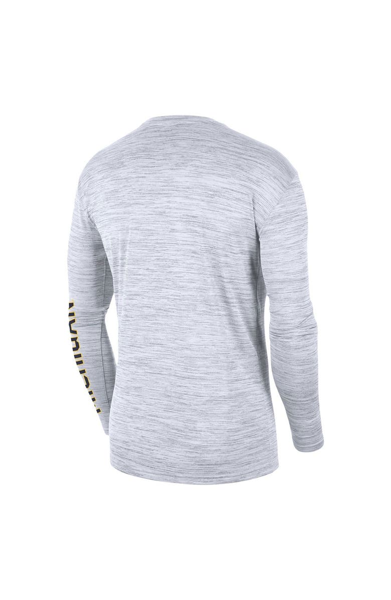 Nike Men's Nike White Michigan Wolverines Velocity Legend Team Performance Long Sleeve T-Shirt, Alternate, color,