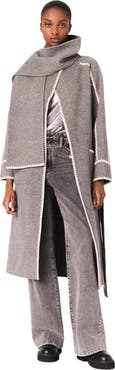 maje Long double-faced coat