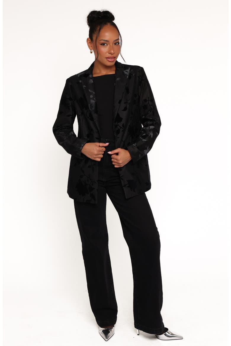 Ollie Burnout Blazer, Alternate, color, BLACK VELVET