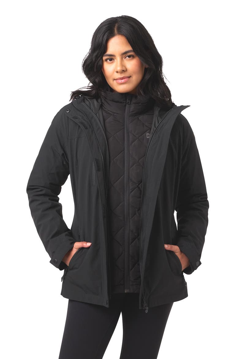 Trilogy 3-in-1 Heated Waterproof Jacket, Main, color, Black