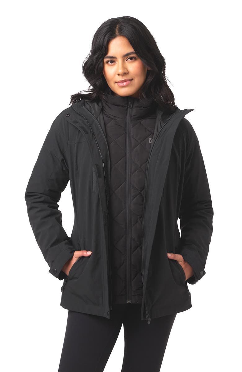 Mobile Warming Trilogy 3-in-1 Heated Waterproof Jacket, Main, color, Black