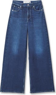 rag & bone rb Miramar Sofie High Waist Ankle Wide Leg Terry Sweatpant Jeans