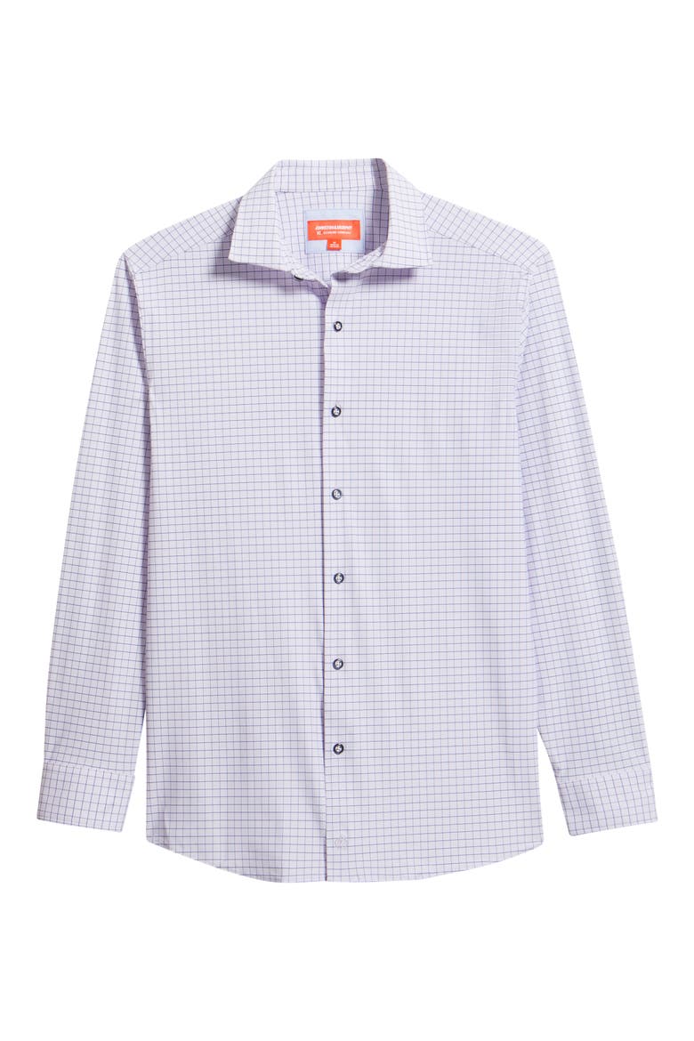 XC Motion Performance Knit Button-Up Shirt, Alternate, color, PURPLE/ NAVY