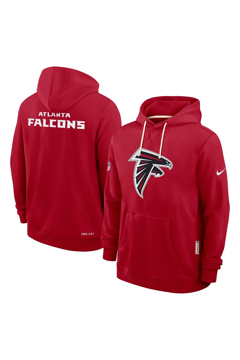 Men's Nike Red Atlanta Falcons Sideline Standard Issue Initial Home Dri-FIT Hoodie, Alternate, color, Red
