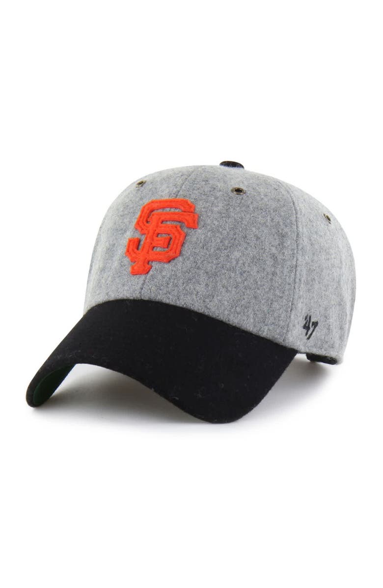 '47 Men's '47  Gray/Black San Francisco Giants Golden Age Wool Clean Up Adjustable Hat, Main, color, Gray
