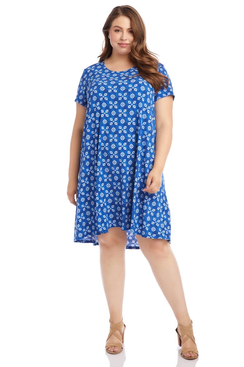 Maggie Tile Print Trapeze Dress, Alternate, color, PRINT