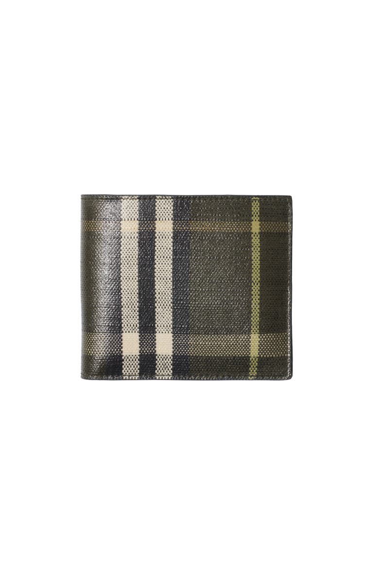 Burberry Check Bifold Wallet, Main, color, Thicket Green