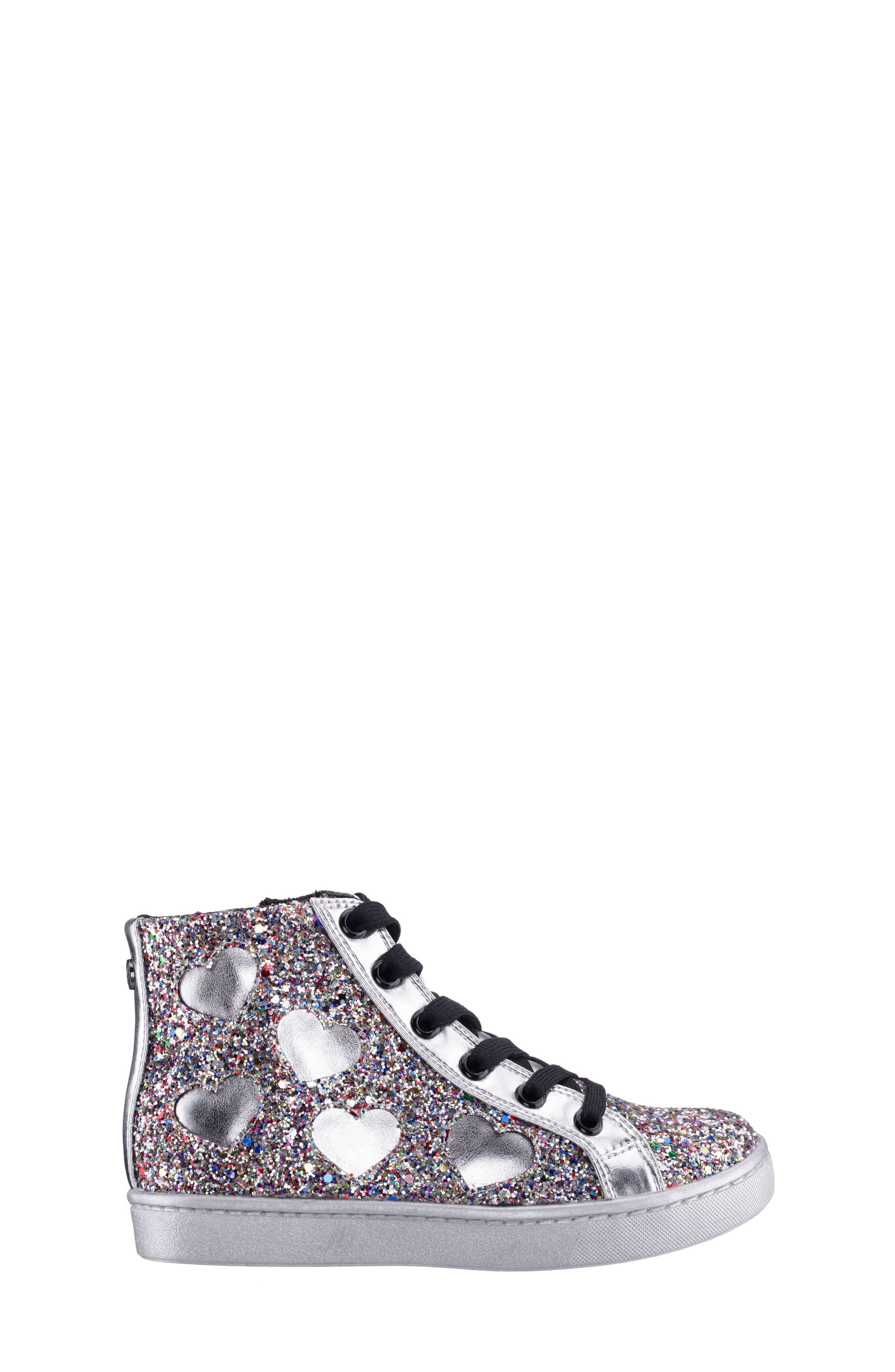 Kids' Cass High Top Sneaker, Alternate, color, MULTI GLITTER