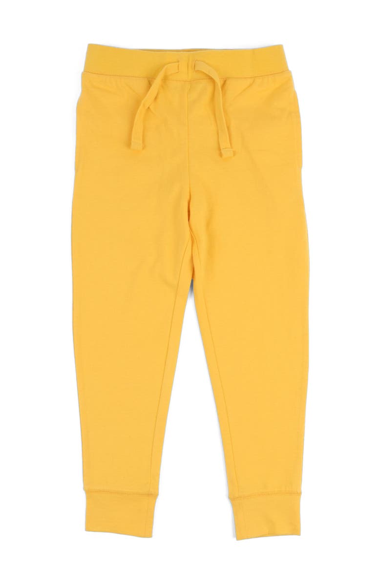 Leveret Kids 100% Cotton Lightweight Jogger Pants, Main, color, Yellow